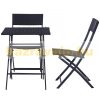 Polyrattan garden furniture set 3-piece balcony set black bistro furniture set garden set 