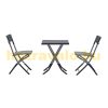 Polyrattan garden furniture set 3-piece balcony set black bistro furniture set garden set 