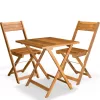 Akácfa kerti bútor szett 3 részes összecsukható asztal és székek