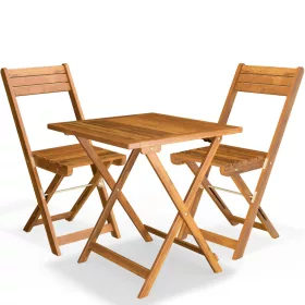   Akácfa kerti bútor szett 3 részes összecsukható asztal és székek