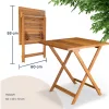 Akácfa kerti bútor szett 3 részes összecsukható asztal és székek