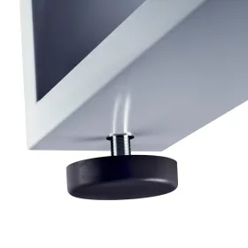   Polyrattan kerti bútor szett 3 részes szürke lounge szett WPC asztallal