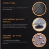 Polyrattan kerti bútor szett 3 részes szürke lounge szett WPC asztallal
