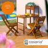 Akácfa kerti bútor szett 3 részes összecsukható balkon szett FSC® tanúsítvánnyal