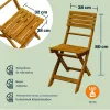 Akácfa kerti bútor szett 3 részes összecsukható balkon szett FSC® tanúsítvánnyal