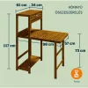 Akácfa kerti bútor szett 3 részes összecsukható balkon szett FSC® tanúsítvánnyal