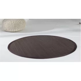 Kerek bambusz szőnyeg szegéllyel választható méretben sötétre hőkezelt
