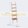 Bamboo ladder shelf 5 levels 