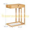 Bamboo space-saving table with drawer 