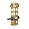 Bamboo wine rack 53x14x12 cm wine rack for 5 bottles of wine bottle holder