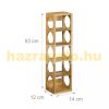 Bamboo wine rack 53x14x12 cm wine rack for 5 bottles of wine bottle holder