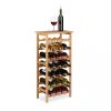 Bamboo wine rack 94x47x29 cm wine rack for 28 bottles of wine bottle holder