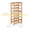 Bamboo wine rack 94x47x29 cm wine rack for 28 bottles of wine bottle holder