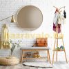 Bamboo standing clothes rack with shelves 178 x 50 x 50 cm