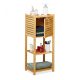 Bamboo bathroom shelf, space-saving with 4 shelves