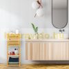 Bamboo bathroom shelf, space-saving with 4 shelves