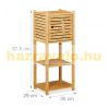 Bamboo bathroom shelf, space-saving with 4 shelves