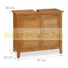 Bamboo bathroom cabinet can be placed under the sink 