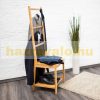 Bamboo bathroom chair, butler and towel holder in one 