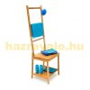 Bamboo bathroom chair, butler and towel holder in one 