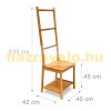 Bamboo bathroom chair, butler and towel holder in one 