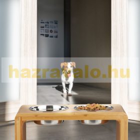 Dupla etetőtál bambusz állvánnyal 