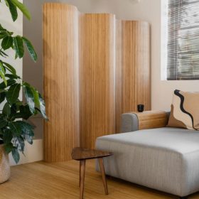 Bambusz paraván világos natúr beltéri térelválasztó 