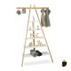 5-shelf bamboo ladder shelving system 