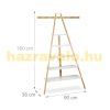 5-shelf bamboo ladder shelving system 