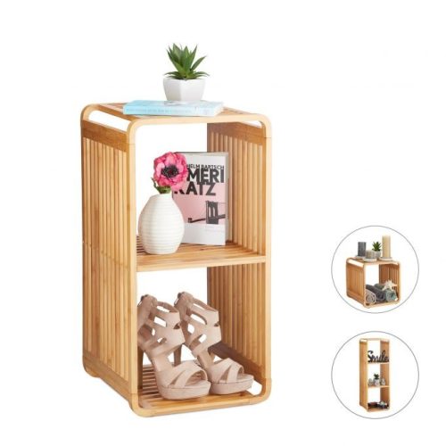 Bamboo shelf cabinet 64.7x33x33 cm