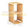 Bamboo shelf cabinet 64.7x33x33 cm