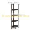 Bamboo corner shelf with 4 shelves 