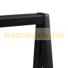 Modern style bamboo bathroom shelf with 3 compartments in natural black color 