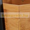 Modern style bamboo bathroom shelf with 3 compartments in natural black color 