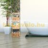 Natural-looking bamboo bathroom shelf with 3 compartments 