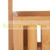 Natural-looking bamboo bathroom shelf with 3 compartments 