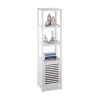 Fehér bambusz polc 4 polccal 140 x 36,5 x 33 cm