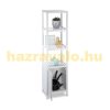 Fehér bambusz polc 4 polccal 140 x 36,5 x 33 cm