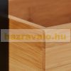 Bamboo bathroom shelf with 3 compartments in natural black 