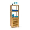 Bamboo bathroom cabinet 4 levels 110x36.5x33 cm