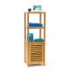 Bamboo bathroom cabinet 4 levels 110x36.5x33 cm