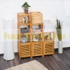 Bamboo bathroom cabinet 4 levels 110x36.5x33 cm