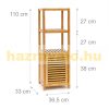 Bamboo bathroom cabinet 4 levels 110x36.5x33 cm