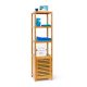 Bamboo bathroom cabinet 5 levels 140 x 36.5 x 33 cm