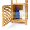 Bamboo bathroom cabinet 5 levels 140 x 36.5 x 33 cm