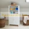 White bamboo bathroom cabinet 