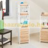 Modern bamboo cabinet with 6 shelves 121x31x24 cm