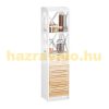 Modern bamboo cabinet with 6 shelves 121x31x24 cm