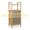 Bamboo bathroom cabinet with laundry basket 95 x 40 x 30 cm 