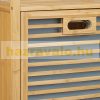 Bamboo bathroom cabinet with laundry basket 95 x 40 x 30 cm 